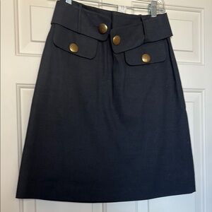 Elegant Black Skirt with Gold Accents